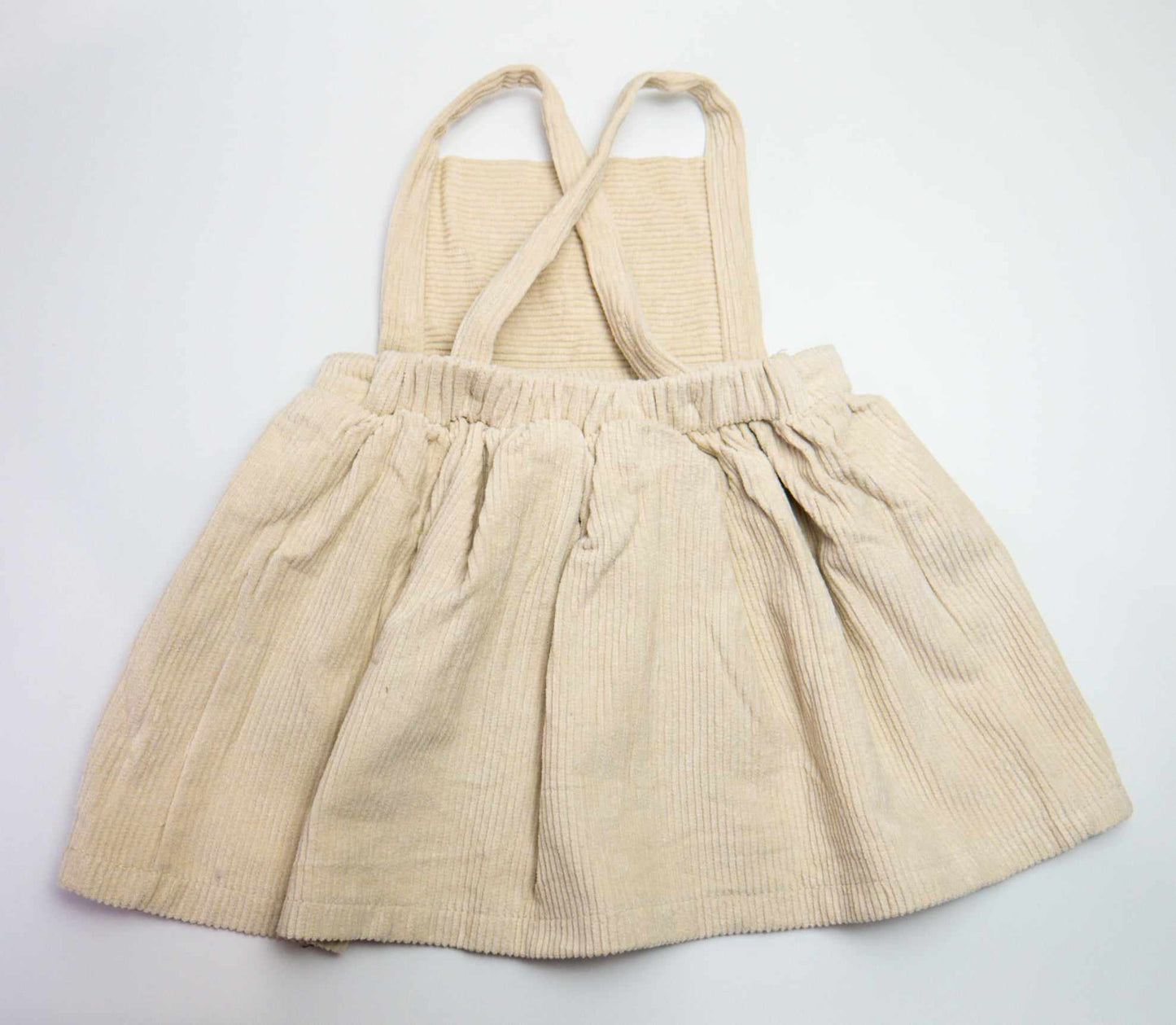 Corduroy Overall Dress (Beige)