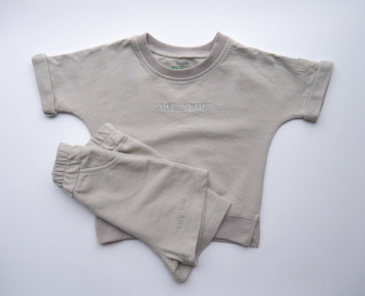 Moss All Day Tee-Short Set (Moss Grey)