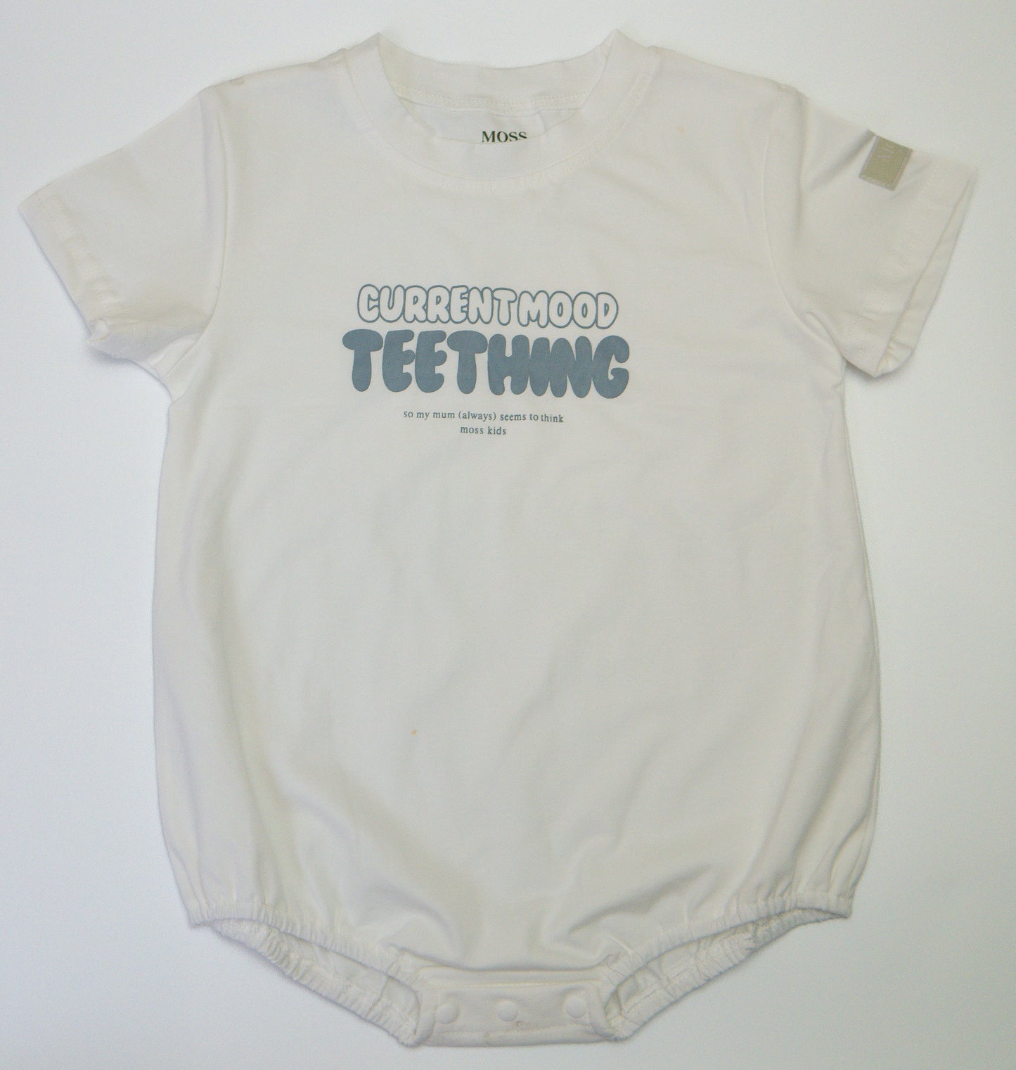 Current Mood Teething Romper (White)